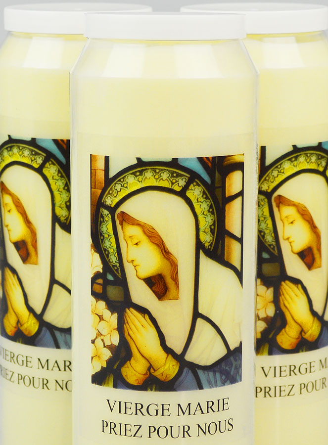 Lot de 3 Bougies de Neuvaine à la Vierge Marie (pic 3)