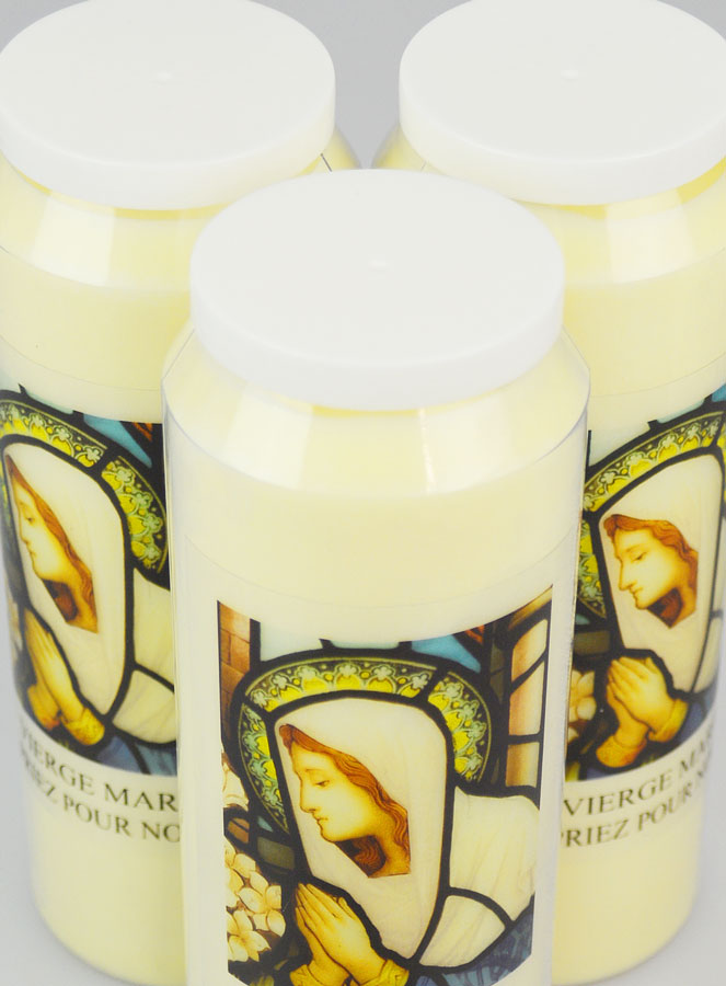 Lot de 3 Bougies de Neuvaine à la Vierge Marie (pic 4)