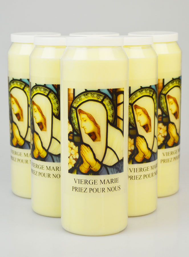Lot de 6 Bougies de Neuvaine à la Vierge Marie (pic 1)