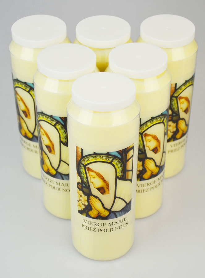 Lot de 6 Bougies de Neuvaine à la Vierge Marie (pic 2)