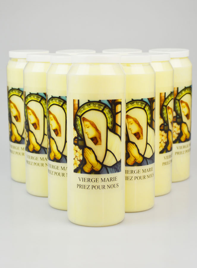 Lot de 10 Bougies de Neuvaine à la Vierge Marie (pic 1)