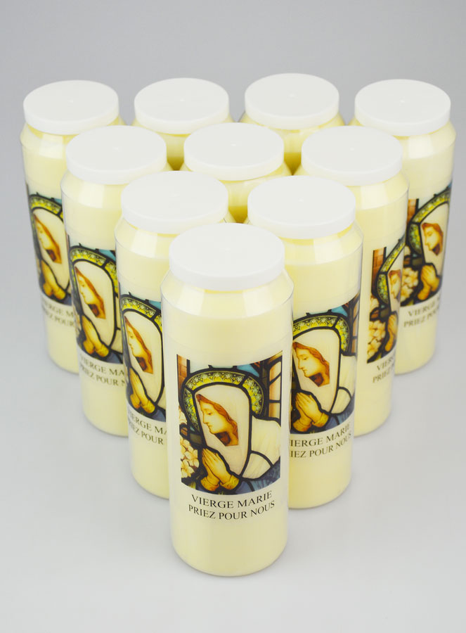 Lot de 10 Bougies de Neuvaine à la Vierge Marie (pic 2)
