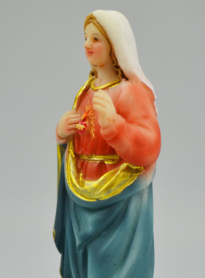 Statue Religieuse Sacré-Coeur de Marie 13cm (pic 4)