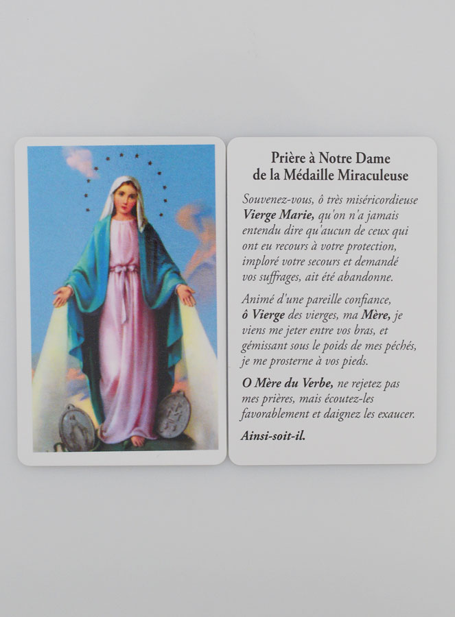 Carte de Prière Vierge Miraculeuse (pic 3)