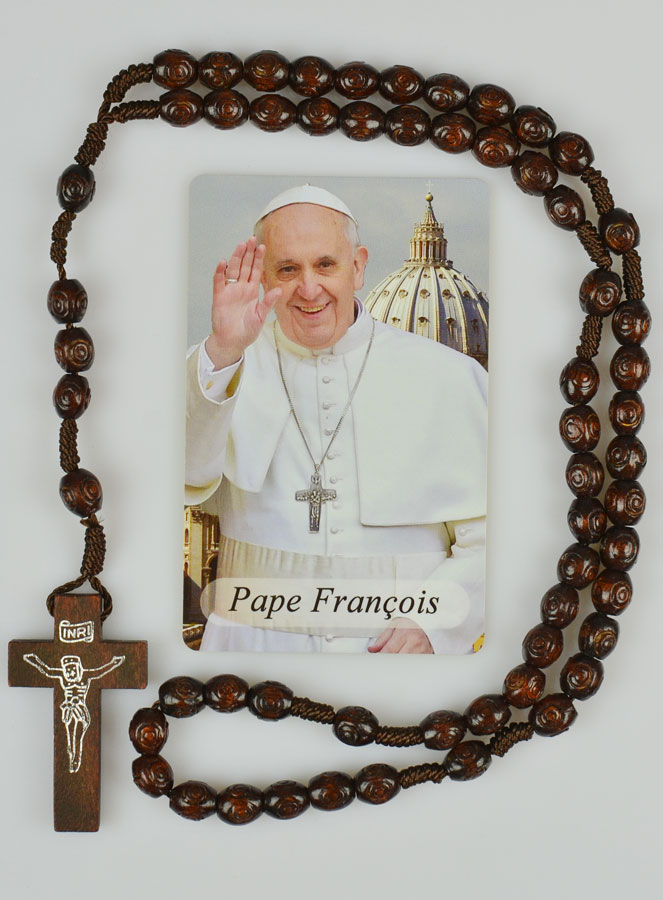 Chapelet du Pape Francois en Bois (pic 2)