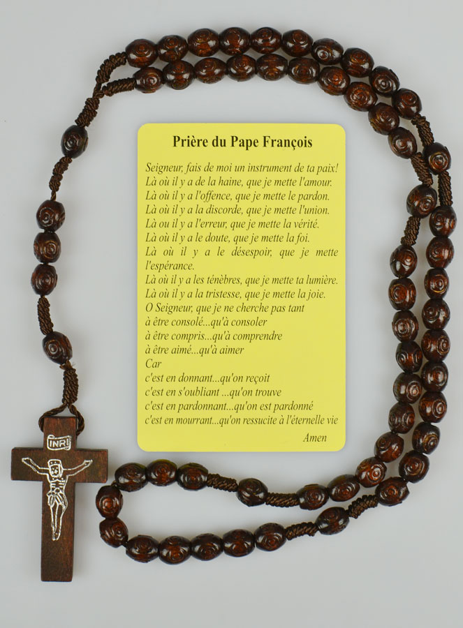 Chapelet du Pape Francois en Bois (pic 3)