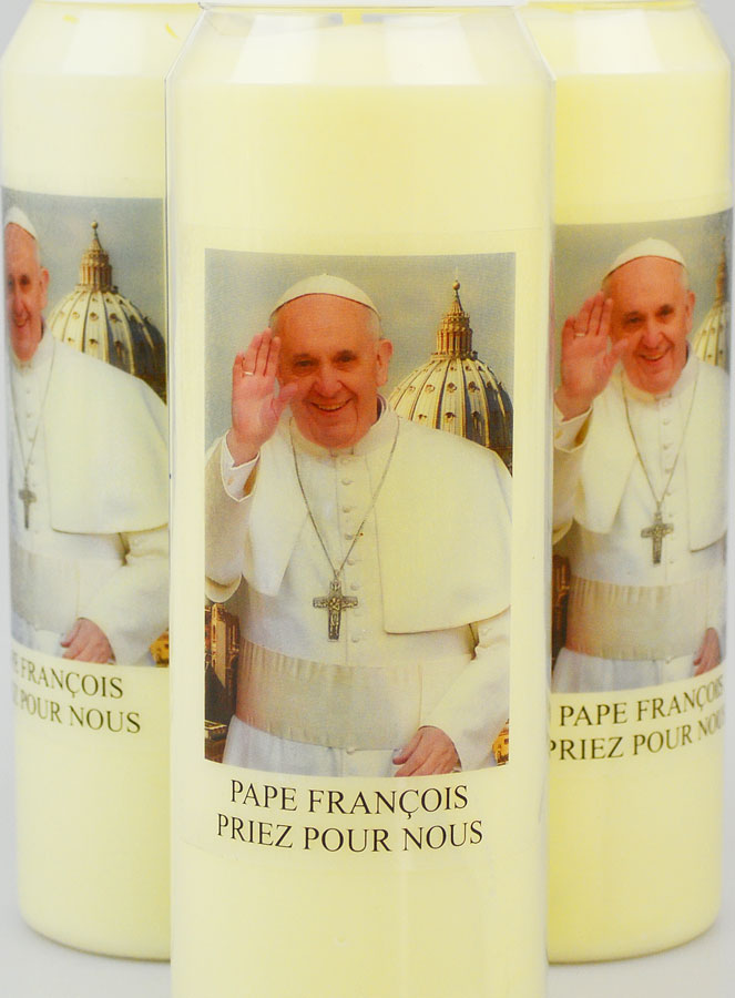 Lot de 3 Bougies de Neuvaine au Pape François 1er (pic 3)
