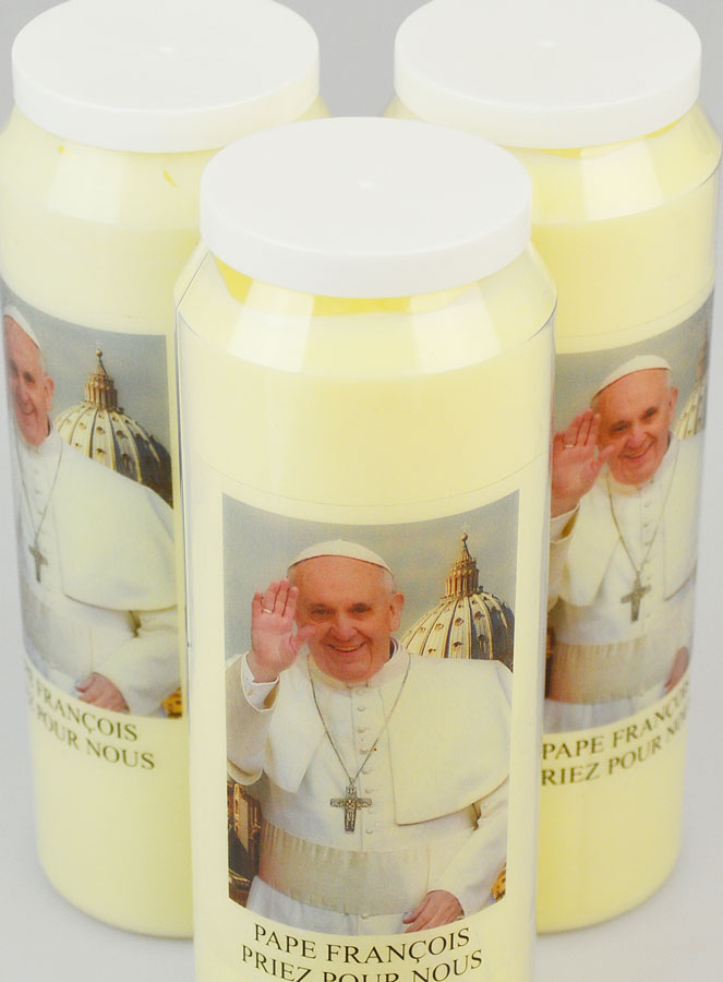 Lot de 3 Bougies de Neuvaine au Pape François 1er (pic 4)