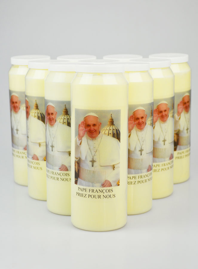 Lot de10 Bougies de Neuvaine au Pape François (pic 1)