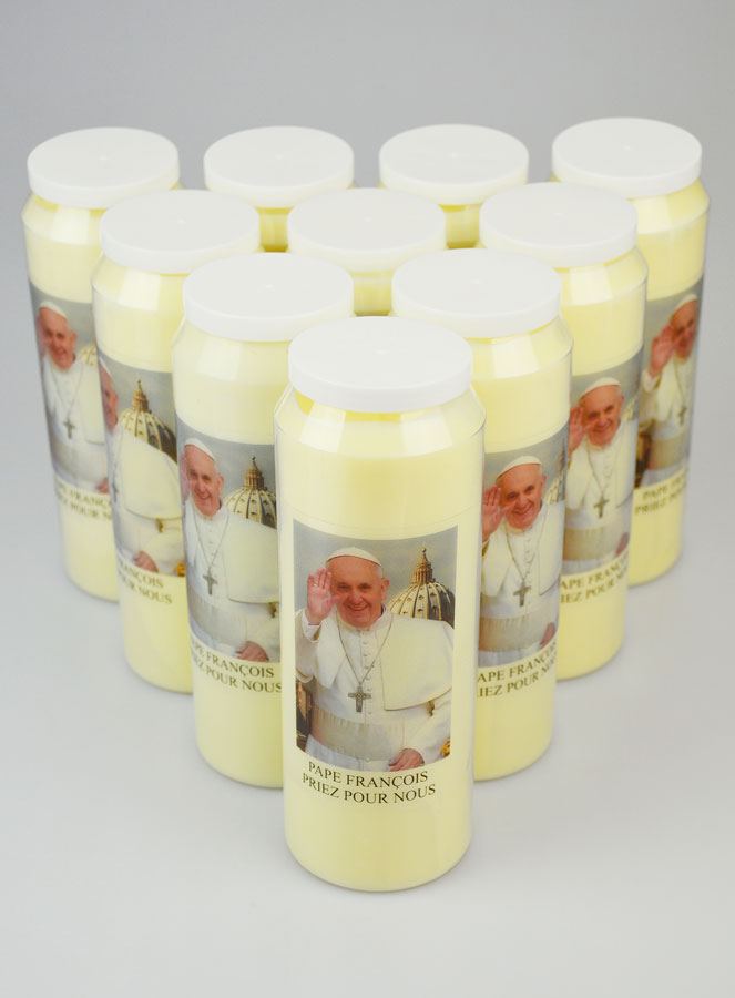 Lot de10 Bougies de Neuvaine au Pape François (pic 2)