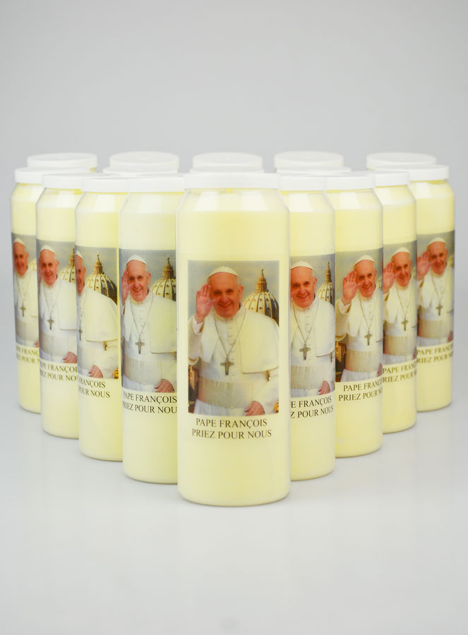 Lot de 20 Bougies de Neuvaine au Pape François (pic 1)