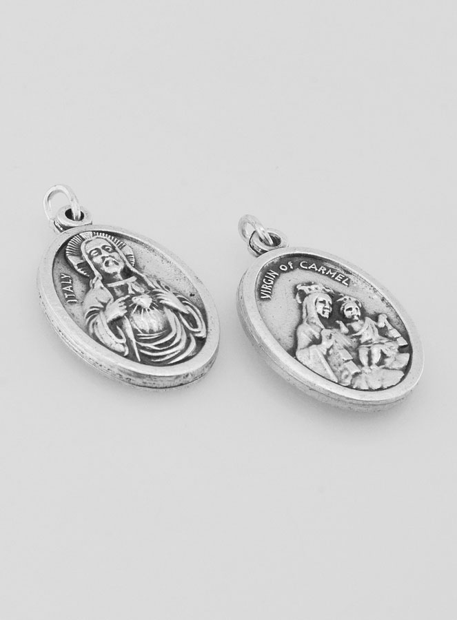 Médaille Religieuse Sacré Coeur de Jésus Argentée (pic 2)