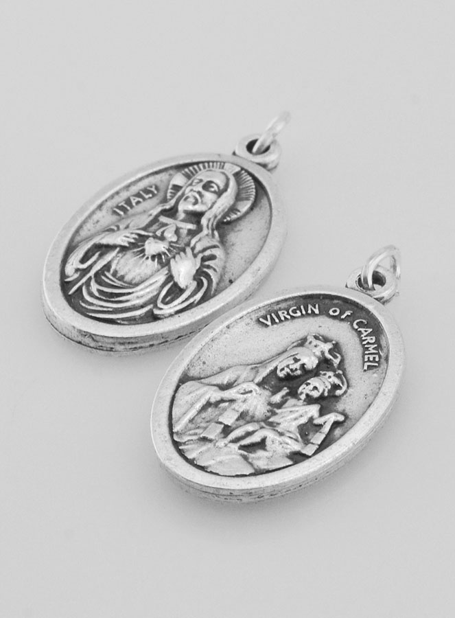 Médaille Religieuse Sacré Coeur de Jésus Argentée (pic 3)