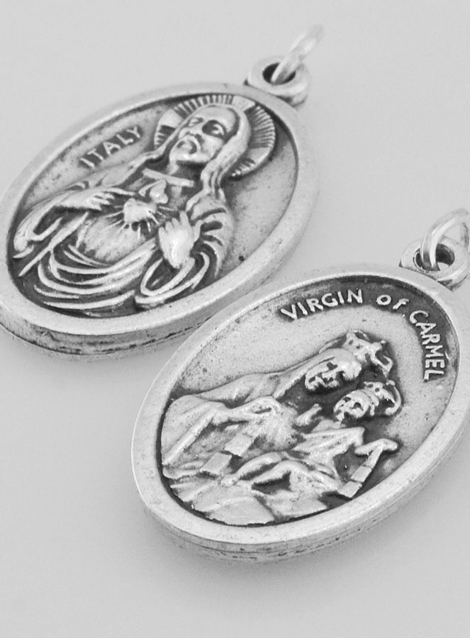 Médaille Religieuse Sacré Coeur de Jésus Argentée (pic 4)