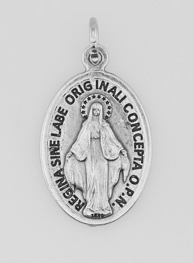 Médaille Religieuse Vierge Miraculeuse Argentée (pic 3)