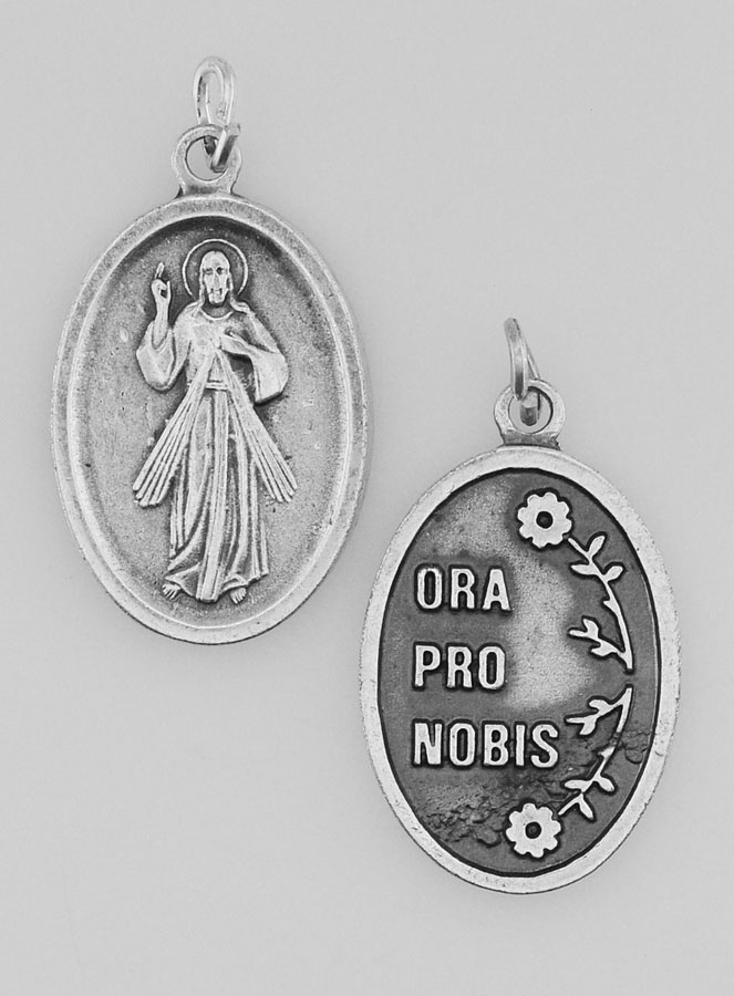 Médaille Religieuse Jésus-Christ Miséricordieux Argentée (pic 2)