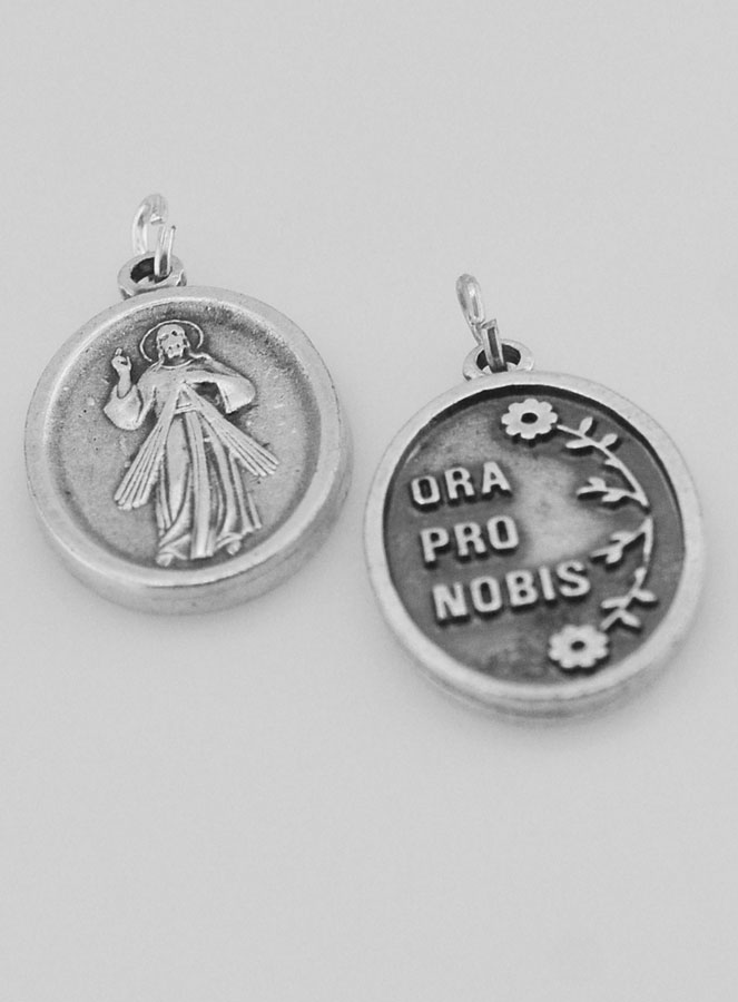 Médaille Religieuse Jésus-Christ Miséricordieux Argentée (pic 4)