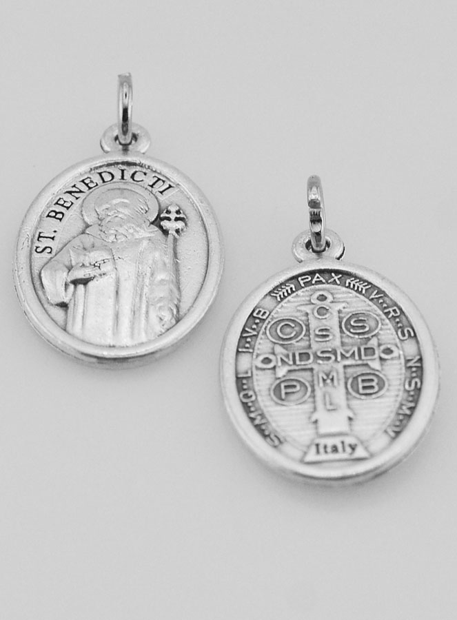 Médaille Religieuse Saint Benoît Argentée (pic 4)
