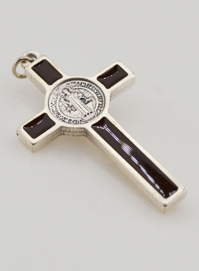 Pendentif Croix de Saint Benoit Marron 5 cm (pic 4)
