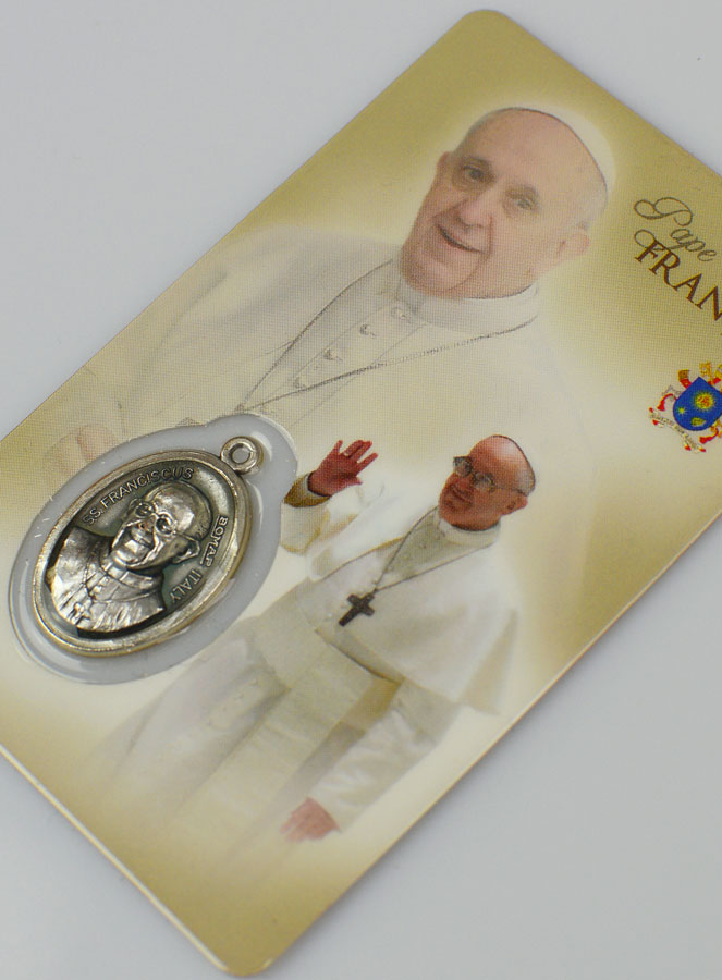 Carte de Prière Médaille du Pape François (pic 2)