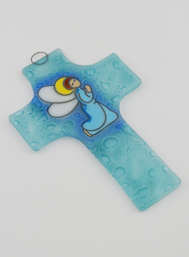 Croix Ange en Prière en Verre (pic 3)