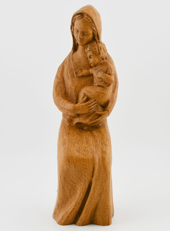 Statue Vierge à l'Enfant Jésus Ton Bois (pic 1)
