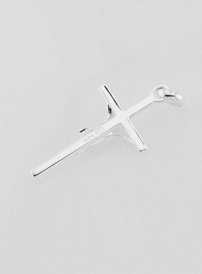 Pendentif Christ en Croix Moderne en Argent Massif 25mm (pic 3)