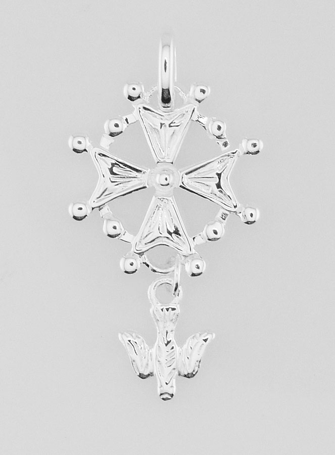 Pendentif Croix Esprit Saint en Argent Massif 25mm (pic 1)