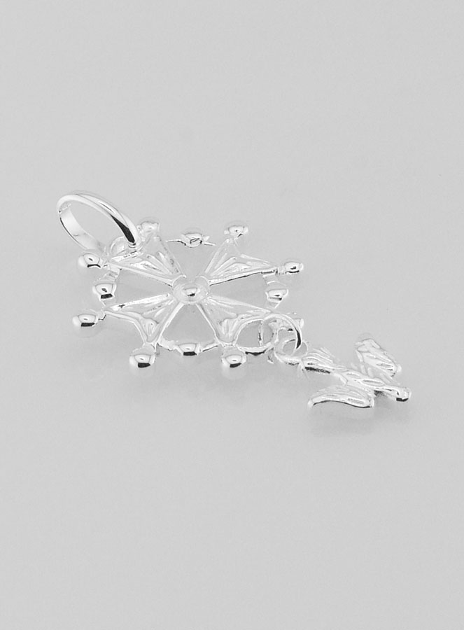 Pendentif Croix Esprit Saint en Argent Massif 25mm (pic 2)