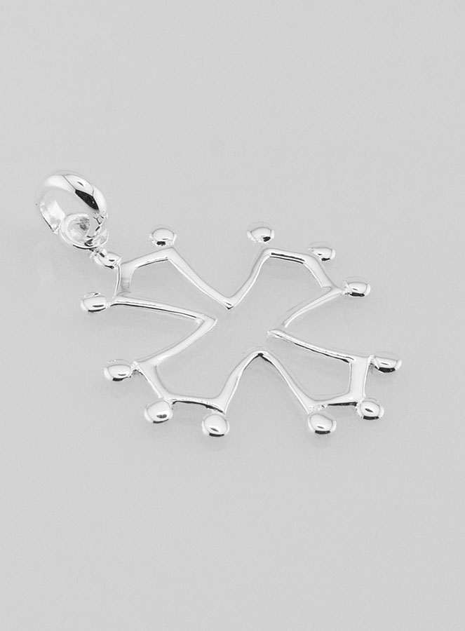 Pendentif Croix Occitane en Argent Massif 21mm (pic 2)