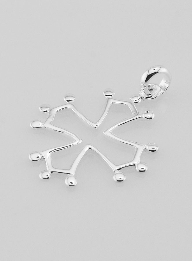 Pendentif Croix Occitane en Argent Massif 21mm (pic 3)