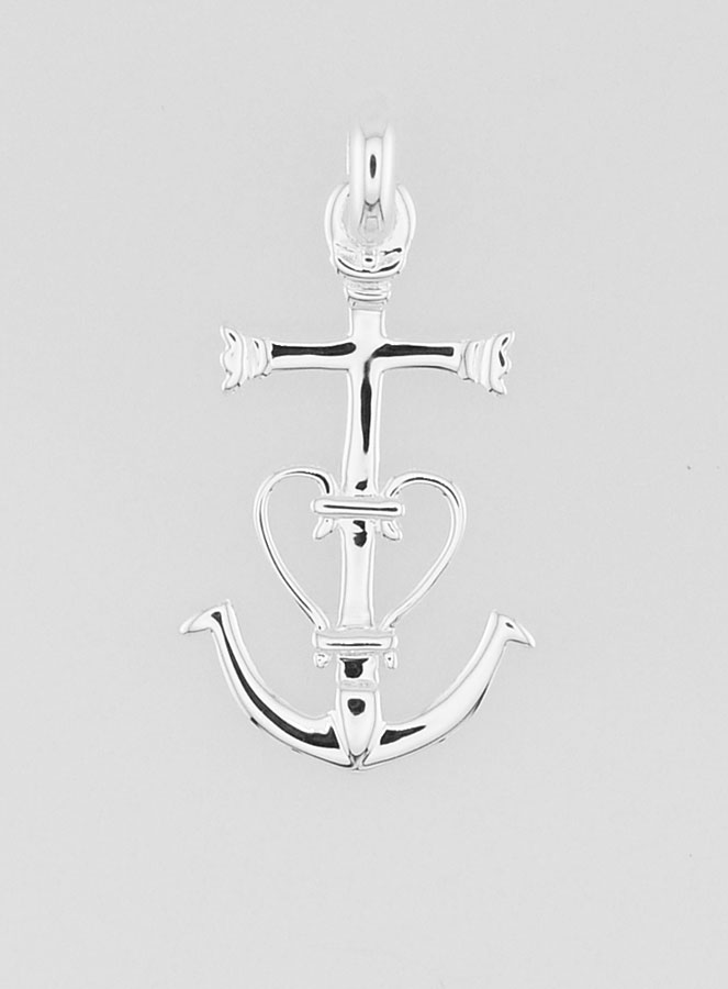 Pendentif Croix de Camargue en Argent 23mm (pic 1)