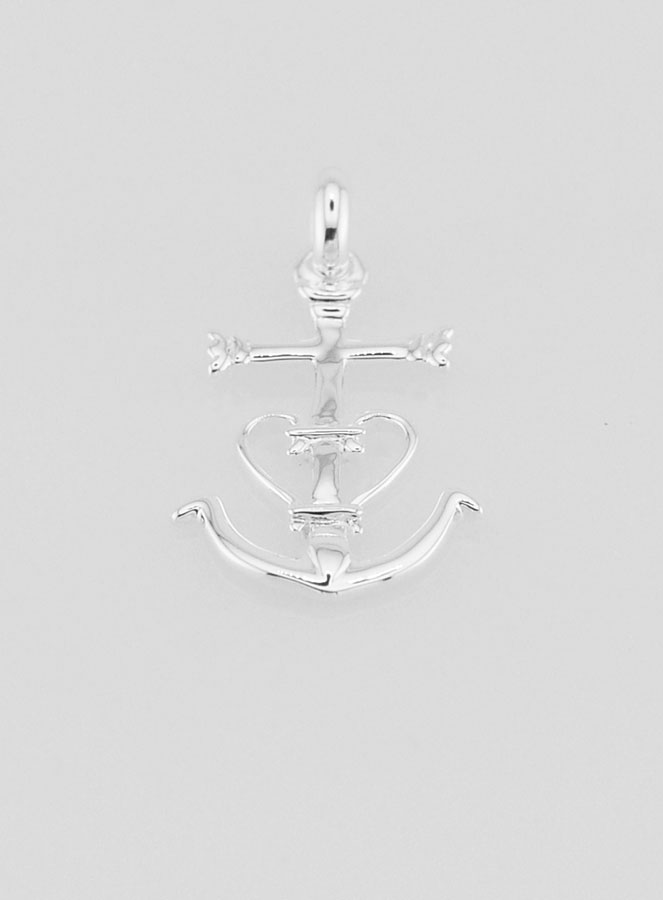 Pendentif Croix de Camargue en Argent 23mm (pic 2)