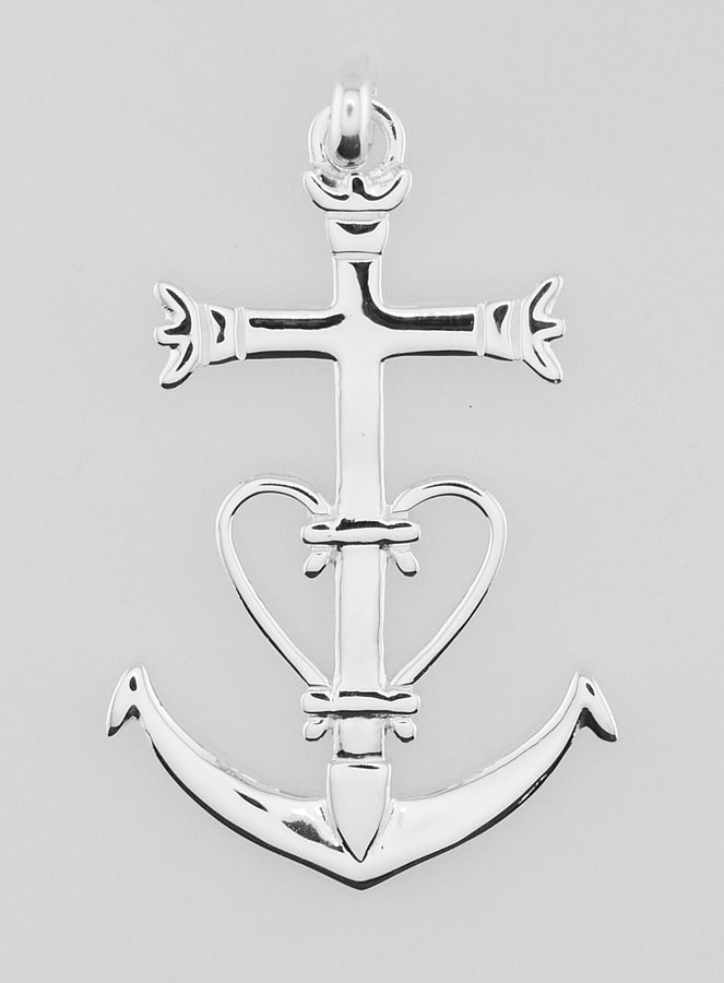 Pendentif Croix de Camargue en Argent 35mm (pic 1)