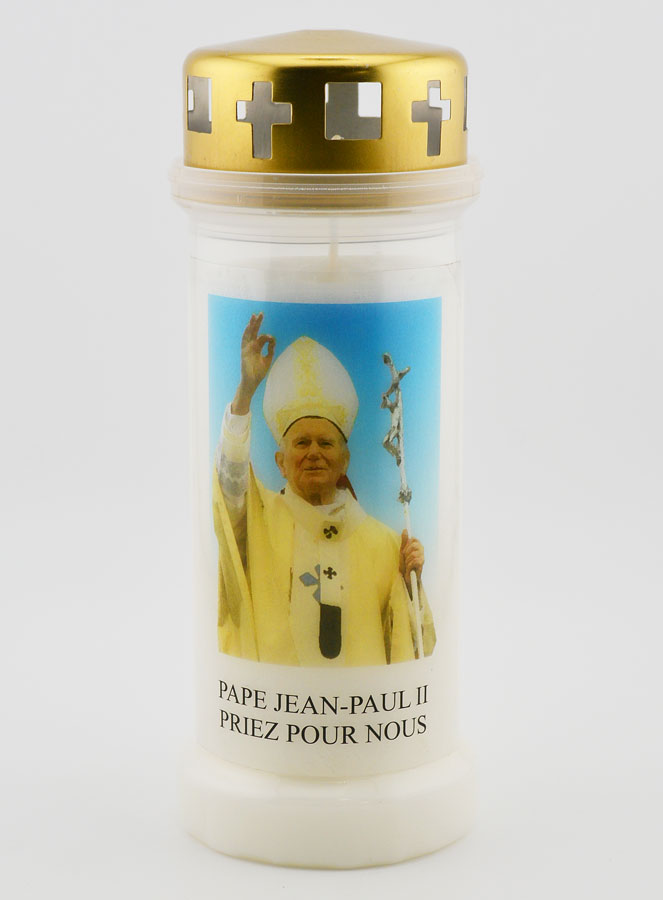 Bougie de Cimetière Pape Jean-Paul II (pic 1)