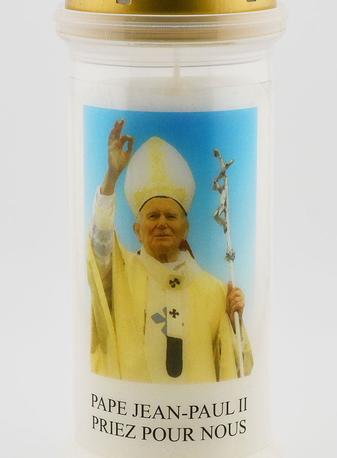 Bougie de Cimetière Pape Jean-Paul II (pic 3)