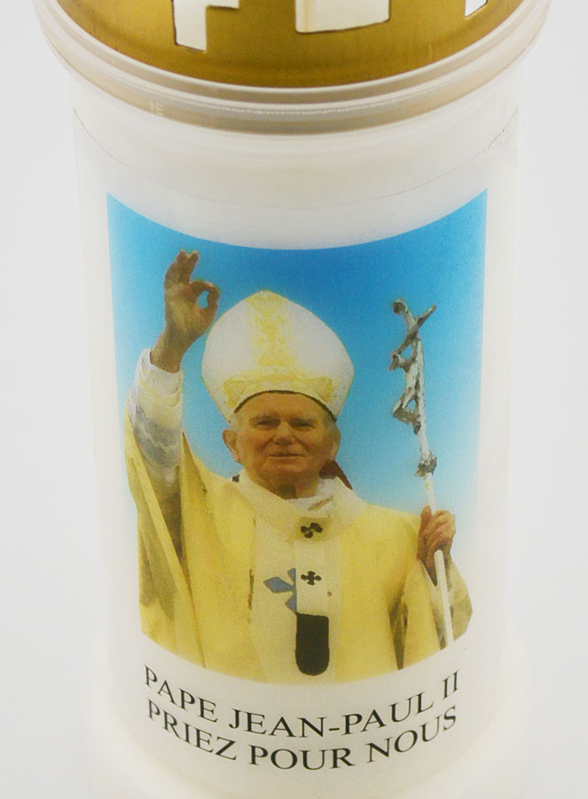 Bougie de Cimetière Pape Jean-Paul II (pic 4)