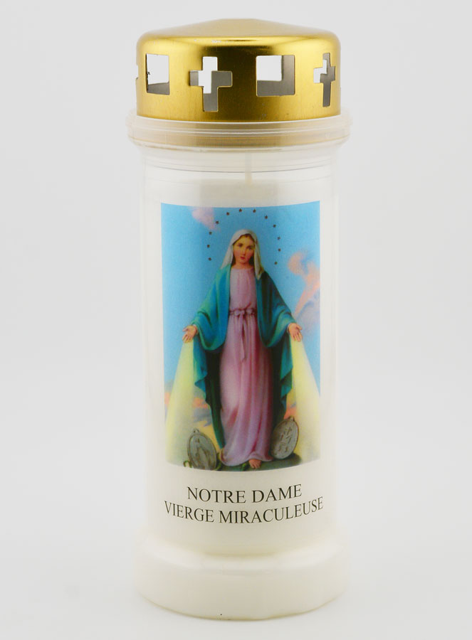 Bougie de Cimetière Vierge Miraculeuse (pic 1)