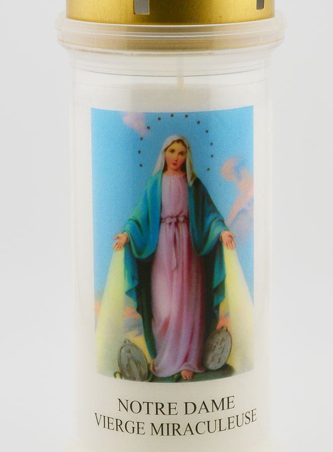 Bougie de Cimetière Vierge Miraculeuse (pic 3)