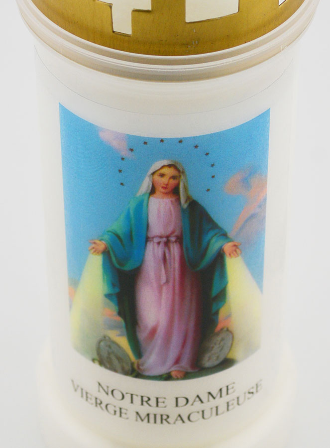 Bougie de Cimetière Vierge Miraculeuse (pic 4)