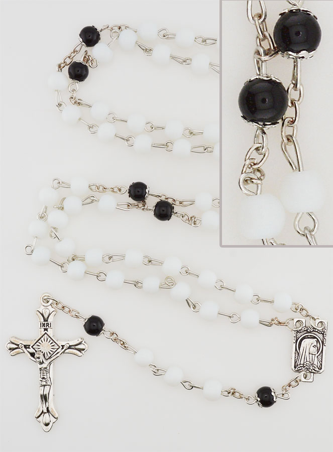 Chapelet Homme Blanc Noir (pic 1)