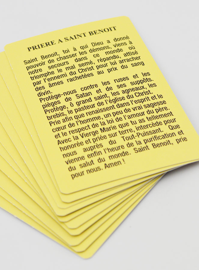 Lot de 10 Cartes de Prières à Saint Benoît (pic 4)