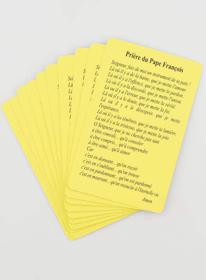 Lot de 10 Cartes de Prières au Pape François (pic 3)
