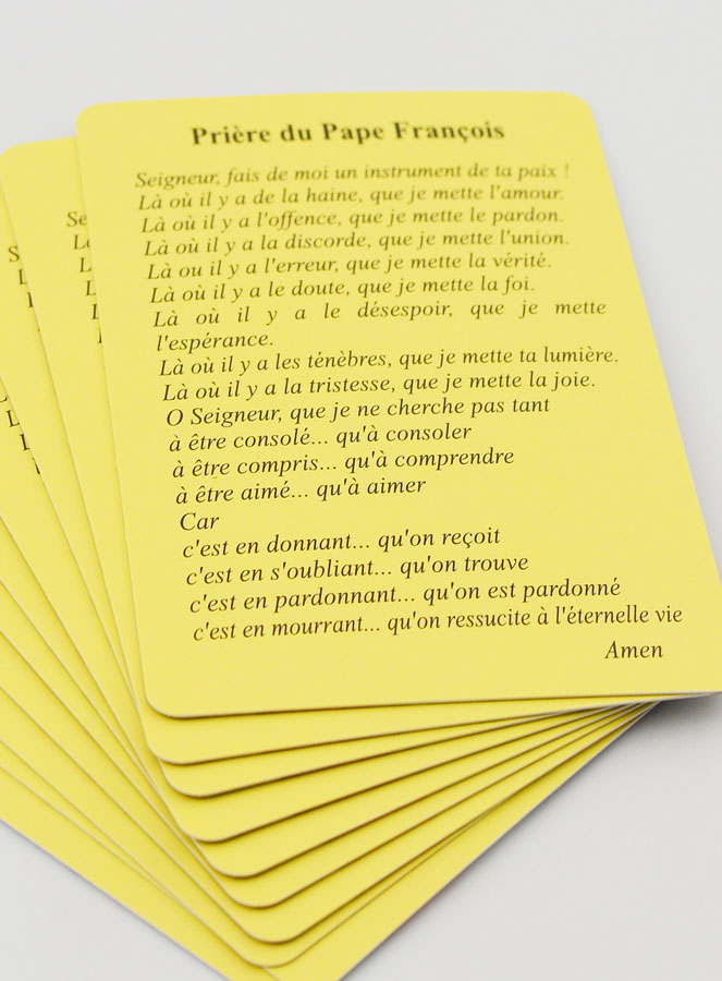 Lot de 10 Cartes de Prières au Pape François (pic 4)