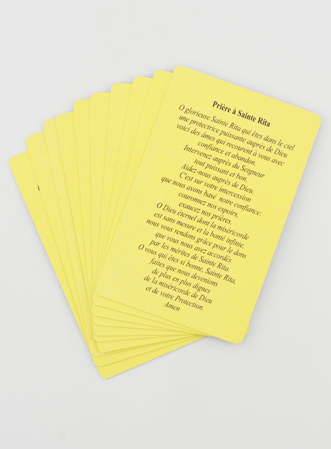 Lot de 10 Cartes de Prières à Sainte Rita (pic 3)