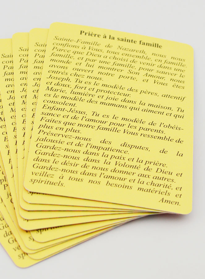 Lot de 10 Cartes de Prières à la Sainte Famille (pic 4)