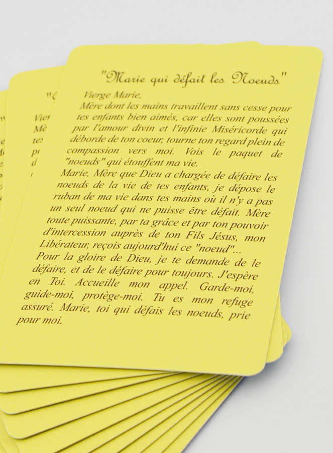 Lot de 10 Cartes de Prières à Marie qui Défait les Noeuds (pic 4)
