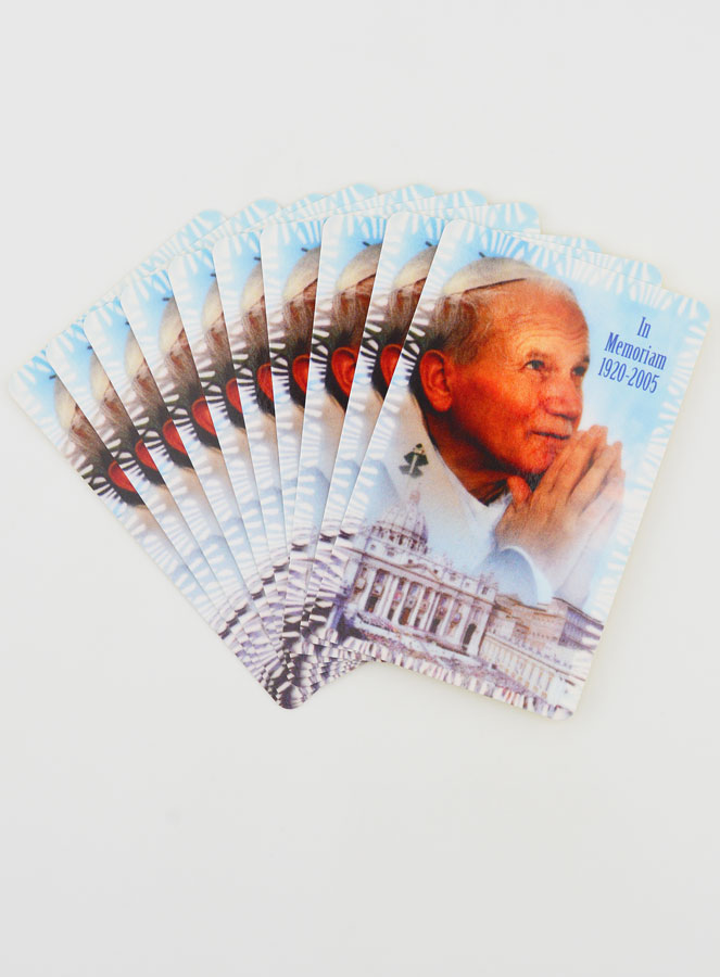 Lot de 10 Cartes de Prières à Saint Jean Paul II (pic 1)