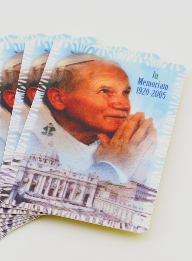 Lot de 10 Cartes de Prières à Saint Jean Paul II (pic 2)