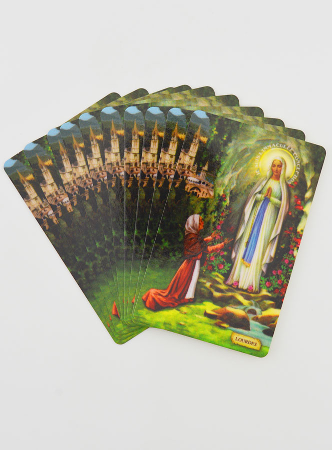 Lot de 10 Cartes de Prières à Notre Dame de Lourdes (pic 1)